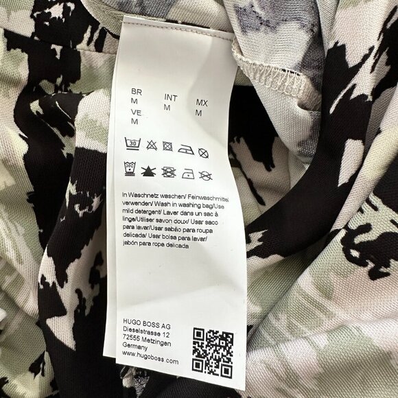 Hugo Boss Abstract Asymmetric Endrisa Faux Wrap Dress Size M - Picture 9 of 10